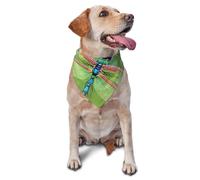 Bandana pour chien motif libellules et fleurs, accessoire pour chiens de petite et moyenne taille, accessoire photo, bandanas triangulaires réglables et lavables pour chiot, chiot