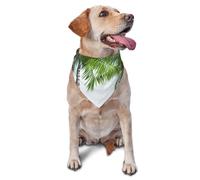 Bandana pour chien motif palmier tropical - Accessoires pour chiens de petite et moyenne taille - Accessoire photo - Bandana triangulaire réglable - Lavable - Pour chien