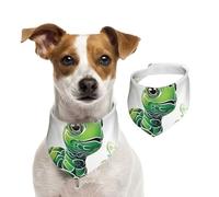 Bandana pour chien motif tortue de dessin animé - Écharpe réglable pour animaux domestiques - Bandana lavable double face en coton - Écharpe triangulaire pour chien et chat - Accessoires de costume