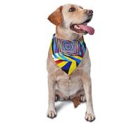 Bandana pour chien, motif vortex coloré avec imprimé complet, bandana réglable et respirant pour chiens de petite, moyenne et grande taille, accessoire de costume de jour de l'indépendance