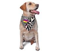 Bandana pour chien, motifs psychédéliques complexes 1 écharpe pour animal de compagnie, bandana réglable et respirant pour chiens de petite, moyenne et grande taille, accessoire de costume de jour de