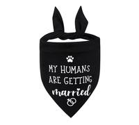 Bandana pour chien « My Humans are Getting Married », 1 bandana de mariage pour chien, écharpe triangulaire, écharpe de fiançailles, annonce de mariage, accessoires photo, accessoires pour chiens de