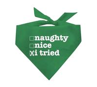 Bandana pour chien Naughty or Nice Checklist de Noël (couleurs assorties)