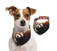 Bandana pour chien panda rouge réglable pour animaux de compagnie, bandanas lavables double face pour animaux de compagnie, foulard triangulaire en coton, écharpes pour chien, chats, écharpes pour