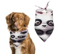 Bandana pour chien Panda Star - En coton doux - Lavable au quotidien - Durable - Triangle réversible - Convient pour les chiens et chats de petite, moyenne et grande taille