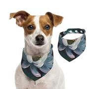Bandana pour chien peint à la main - Réglable - Lavable - Double face - En coton - Triangle - Pour chien et chat - Accessoires de costume pour chiot - Taille M