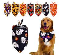 Bandana pour Chien Personnalisé avec Nom Brodé - Spécial Halloween avec Nom Personnalisé, pour Chats Et Chiens，Accessoires Cadeaux Uniques pour Halloween pour Animaux De Compagnie (Camel)