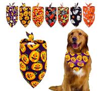 Bandana pour Chien Personnalisé avec Nom Brodé - Spécial Halloween avec Nom Personnalisé, pour Chats Et Chiens，Accessoires Cadeaux Uniques pour Halloween pour Animaux De Compagnie (Violet Clair)
