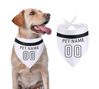 Bandana pour Chien personnalisé avec nom et numéro personnalisé Foulard pour Chien A04