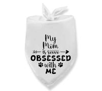 Bandana pour chien pour la fête des mères, bandana pour chien « My Mom is so Obsessed with Me » pour garçon et fille, écharpe pour chats et chiens de petite et moyenne taille