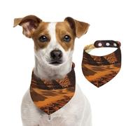 Bandana pour chien - Pyramides égyptiennes - Réglable - Lavable - Double face - Coton - Triangle - Écharpe pour chien et chat - Accessoires de costume pour chiot - Taille S