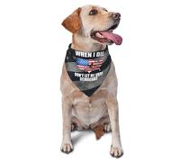 Bandana pour Chien Quand Je Mourrai, Ne Me Laissez Pas Voter Démocrate Foulards Triangle Bavoirs Personnalisé Bavoirs pour Chien, pour Photo Prises, Chats, 70x30cm