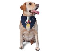 Bandana pour chien Rocket in Space - Accessoires pour chiens de petite et moyenne taille - Accessoire photo - Bandana triangulaire réglable - Lavable - Pour chien