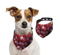 Bandana pour chien rouge vin raisin écharpe réglable pour animaux de compagnie bandana lavable double face pour animaux de compagnie foulard triangle en coton écharpe pour chiens chats écharpes pour