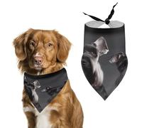 Bandana pour chien schnauzer mignon en coton doux lavable au quotidien en été durable triangle réversible convient pour les chiens et chats de petite, moyenne et grande taille