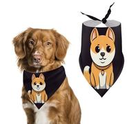 Bandana pour chien Shiba Inu de dessin animé lavable et réglable, écharpe respirante pour animaux de compagnie de petite, moyenne et grande taille, accessoire tendance mignon pour animal de compagnie