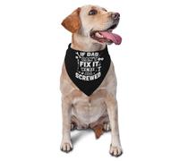 Bandana pour Chien Si Papa Ne Peut Pas Le Réparer, on Est Tous Foutus. Triangulaire pour Animaux Unique Bavoirs pour Chien, pour Petite, Moyenne Et Grande Taille, Photo Prises, Fêtes, 70x30cm