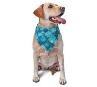Bandana pour Chien Square Glass Mosaic Print Écharpe Triangulaire Décorer Triangle Dog Scarf Chat Bavoirs pour Chien pour Chiens Chats Chiot Petit Moyen Grand 30X70Cm
