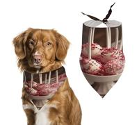 Bandana pour Chien Stack of Cake Pops Bandana Pets Respirant Écharpe Triangulaire Chat Bavoirs pour Chien pour Accessoires Séances Photo 30X70Cm