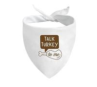 Bandana pour Chien Talk Turkeys Écharpe Triangulaire Animaux De Compagnie Triangle Dog Scarf Respirant Bandana Pets pour Séances Photo Petit Moyen Grand 30X70Cm