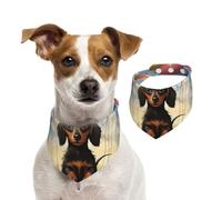 Bandana pour chien, teckel, montgolfière, réglable, lavable double face, en coton, pour chiens, chats, accessoires de costume pour chiot, grande taille