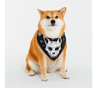Bandana pour chien, tête de mort, chat, lune, gothique, bandana réglable pour animaux de compagnie, bandanas de Noël pour animaux de compagnie, bavoirs triangulaires, doux et respirant pour chiots de