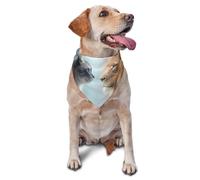Bandana pour Chien The Cats Looks in The Mirror Print Écharpe Triangulaire Animaux De Compagnie Bavoirs Triangulaires Chat Triangle Dog Scarf pour Séances Photo Party Dress Up 30X70Cm