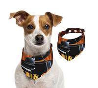 Bandana pour chien, théâtre musical, écharpe réglable pour animaux de compagnie, bandanas lavables double face pour animaux de compagnie, foulard triangle en coton, écharpes pour chiens, chats