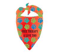 Bandana pour chien thérapeutique Free Therapy Love Too Triangle pour chien d'assistance Cadeau (thérapie gratuite)