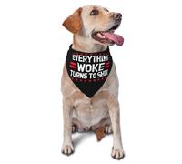 Bandana pour Chien Tout Ce Qui Est Woke Tourne Mal Triangulaire pour Animaux Mode Bavoirs pour Chien, pour Petite, Moyenne Et Grande Taille, Fêtes, Photo Prises, 70x30cm