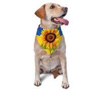 Bandana pour Chien Ukraine Flag Sunflower Animaux De Compagnie Bavoirs pour Chien Birthday Party Écharpe Triangulaire pour Chiens Chats Chiot Party Dress Up 30X70Cm