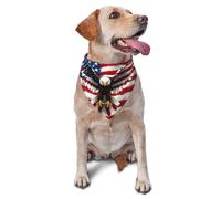 Bandana pour Chien USA Eagle with Spread Wing Print Écharpe Triangulaire Birthday Party Bavoirs pour Chien Chat Triangle Dog Scarf pour Chiens Chats Chiot Petit Moyen Grand 30X70Cm