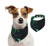 Bandana pour chien vert loup écharpe réglable pour animaux de compagnie bandanas lavables double face pour animaux de compagnie foulard triangle en coton écharpes pour chien chats écharpes pour chiot