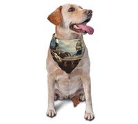 Bandana pour Chien Vintage Nautical Lighthouse Print Écharpe Triangulaire Respirant Triangle Dog Scarf Chat Bandana Pets pour Séances Photo Chiens Chats Chiot 30X70Cm
