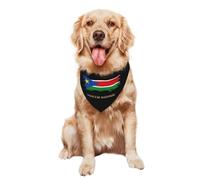Bandana pour Chien Vintage South Sudan Flags Animaux De Compagnie Triangle Dog Scarf Birthday Party Bandana Pets pour Party Dress Up Accessoires 30X70Cm