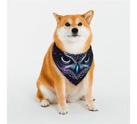 Bandana pour chien violet hibou grande taille réglable triangle bavoirs double foulard réversible lavable mouchoir quotidien pour chien de taille moyenne et grande taille cadeau