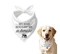 Bandana pour chiens de petite et grande taille | Bandana « My Dad Bought Me A New House » - Cadeau de Noël pour les propriétaires de nouveaux propriétaires de maison - Cadeau