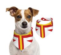 Bandana pour chiens de petite, moyenne et grande taille, motif drapeau des îles de Guernesey, foulard triangle pour fille ou garçon