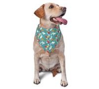 Bandana pour chiens de petite, moyenne et grande taille, motif feuilles de lotus, bandana triangulaire, bavoirs triangulaires, accessoires de mouchoir
