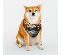 Bandana pour chiens de petite, moyenne et grande taille, motif fleurs dans un vase, foulard triangle pour fille ou garçon