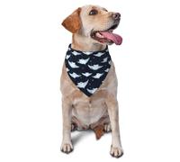 Bandana pour chiens de petite, moyenne et grande taille, réglable, motif raie bleue