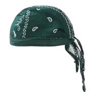 Bandana pour homme et femme - Chapeau de sport - Bonnet de pirate - Hip Hop - Bandeau en coton respirant - Bonnet de pirate - Bandeau hip hop - Casquette turban - Bandana, vert foncé, Taille unique