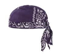 Bandana pour homme et femme - Chapeau de sport - Bonnet de pirate - Hip Hop - Bandeau en coton respirant - Bonnet de pirate - Bandeau hip hop - Casquette turban - Bandana, Violet foncé, Taille unique
