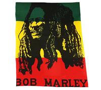 Bandana rasta 100% coton Bob Marley Noir - Rouge - Taille Unique