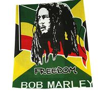 Bandana rasta 100% coton Bob Marley Noir - Vert - Taille Unique