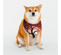 Bandana réglable pour chien avec motif d'arbre d'amour - Bandana pour animaux de compagnie - Écharpe triangulaire douce et respirante pour chats de petite, moyenne et grande taille