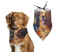 Bandana réglable pour Chien avec Motif Humoristique Retriever, Bavoir Triangulaire pour Petit et Moyen gabarit
