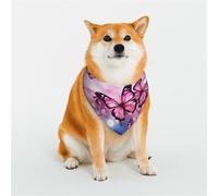 Bandana réglable pour chien, motif papillons, bandanas pour animaux de compagnie, écharpe de Noël pour animaux de compagnie, bavoirs triangulaires, doux et respirants pour chats de petite, moyenne et