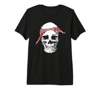 Bandana rétro Hip Hop Skull & Red Do Rag Old School Rap T-Shirt Haut de Gamme