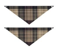Bandana rétro marron à carreaux pour chien, forme unique, ajustement réglable, accessoire de vacances mignon pour animaux de compagnie, décoration pour chiens et chats